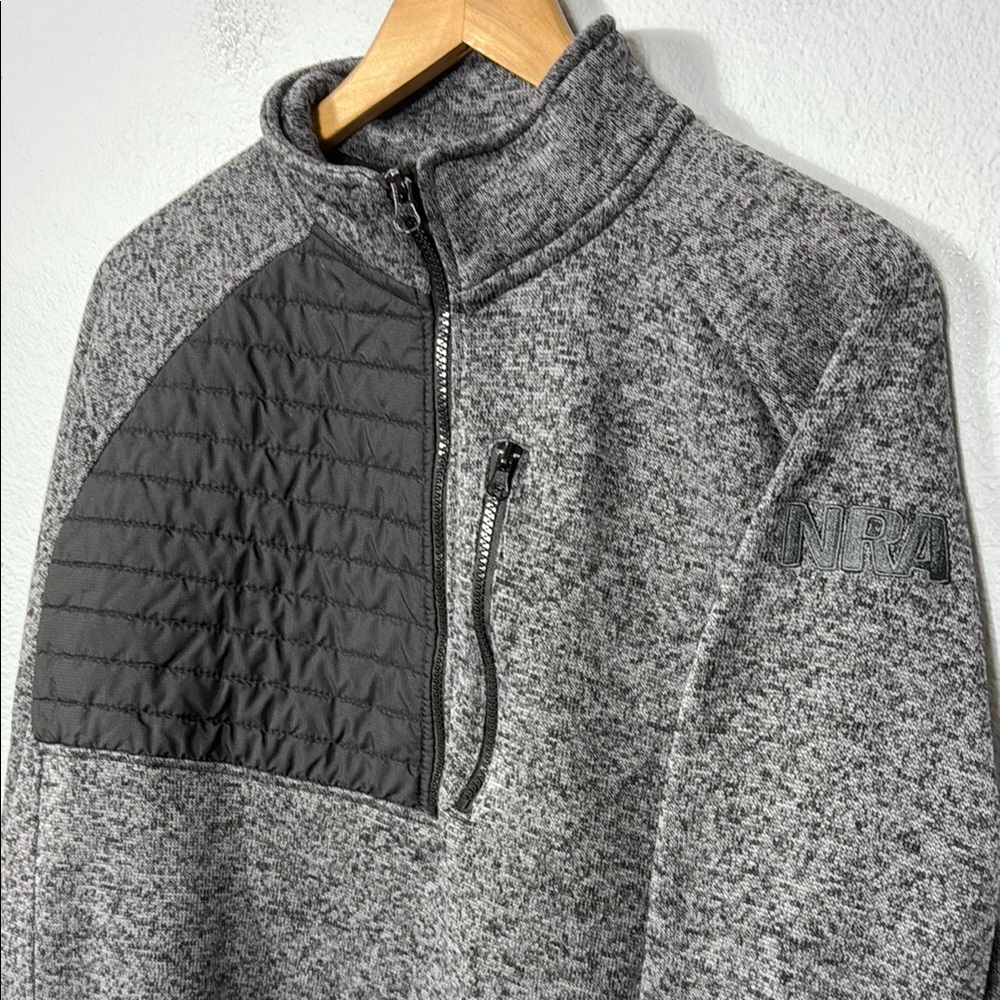 NRA‎ Men's Gray Quarter-Zip Fleece